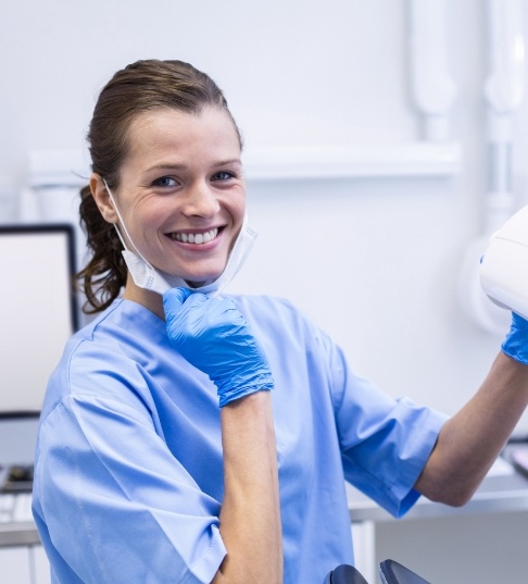 New dental assistant smiling