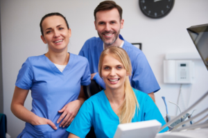 a group of dental assistants smiling